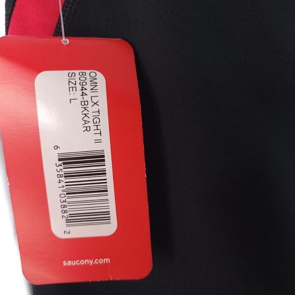 Saucony Omni LX Tight II Zip Leg Slit Warm + Dry Moisture Wicking Leggings Large - Picture 10 of 13